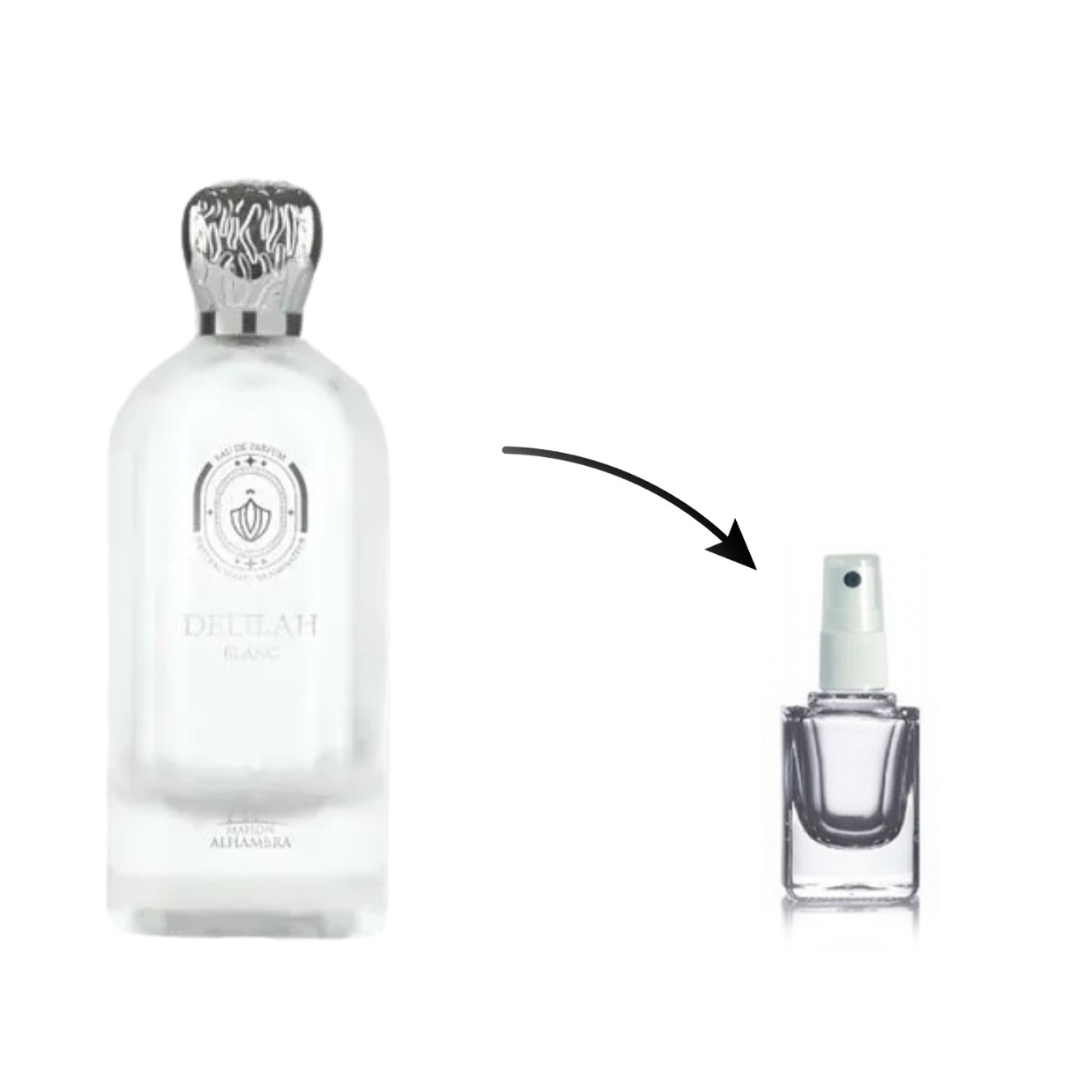 Perfume Árabe Delilah Blanc Feminino Maison Alhambra (Decante)