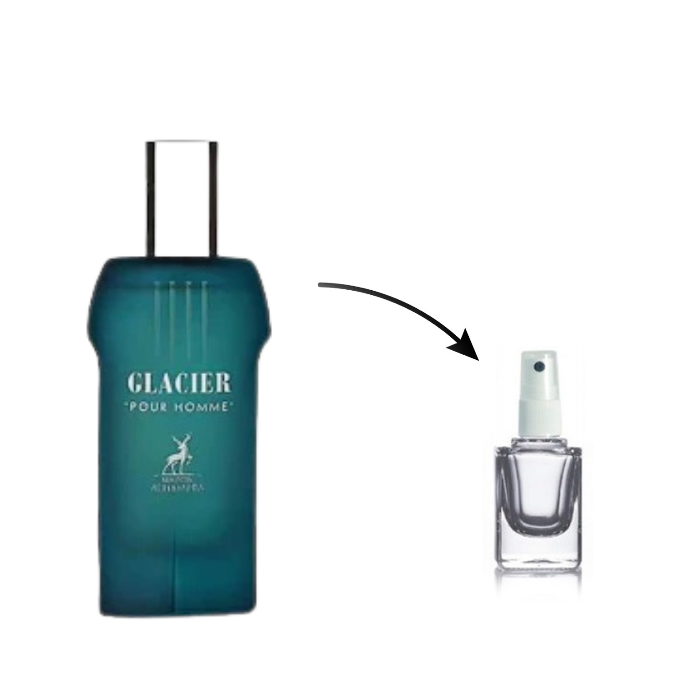 Perfume Árabe GLACIER POUR HOMME Maison Alhambra (Decante)