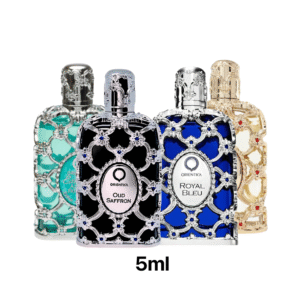 Kit 4 decantes 5ml: Royal Amber + Oud Saffron + Royal Bleu + Fantasy Orientica