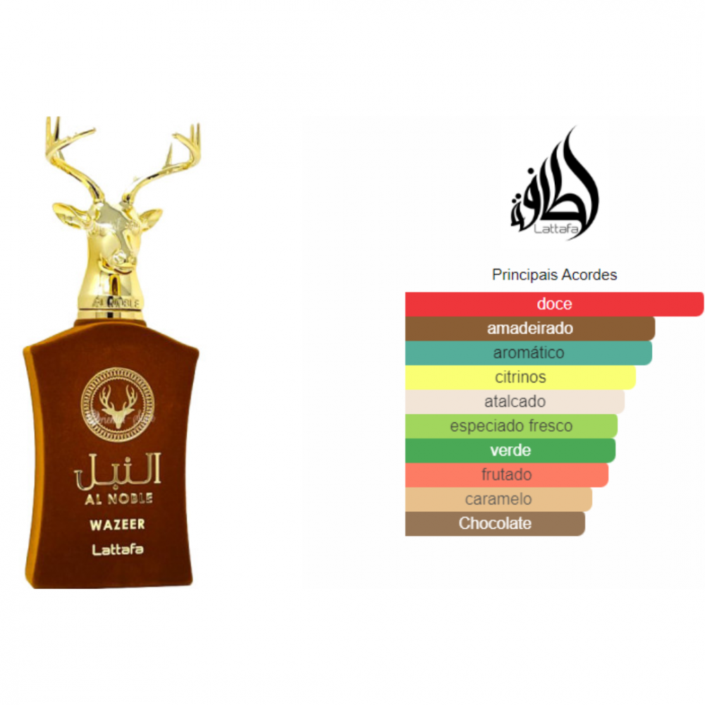 Al Noble Wazeer Lattafa Eau de Parfum 100ml - Imagem 3