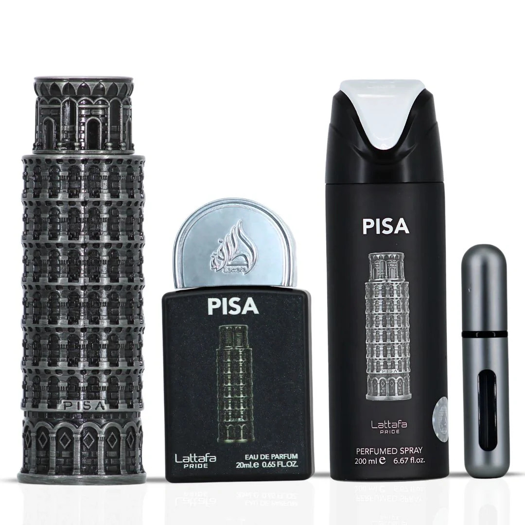 Kit Pisa Lattafa Eau de Parfum - 4 peças